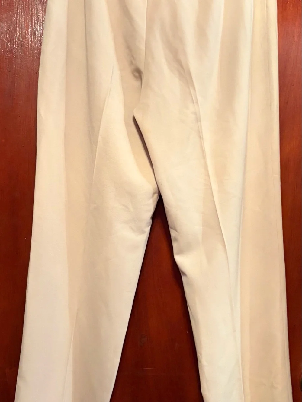 Rafaella Women’s Cream Dress Pants - Straight Tailored Cut